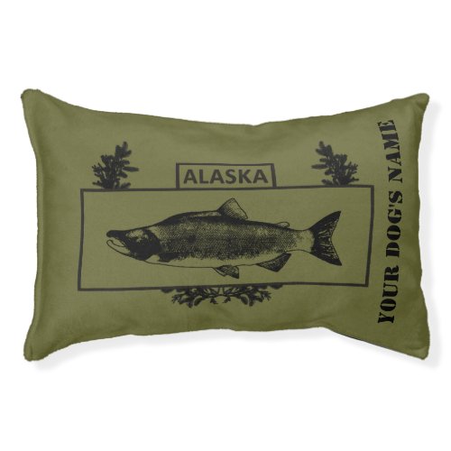 Subdued Alaska Combat Fisherman Badge Pet Bed