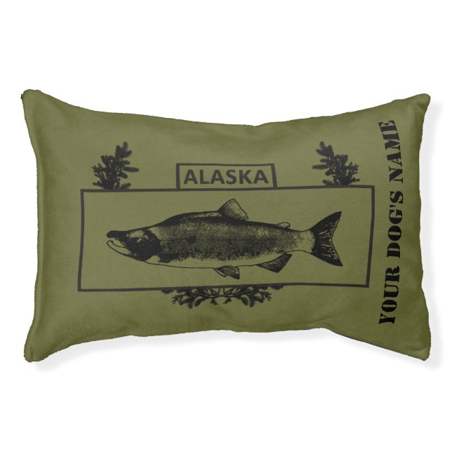 Subdued Alaska Combat Fisherman Badge Pet Bed (Front)