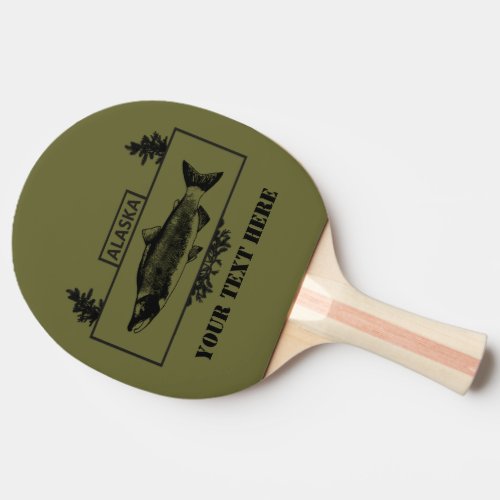 Subdued Alaska Combat Fisherman Badge Ping_Pong Paddle