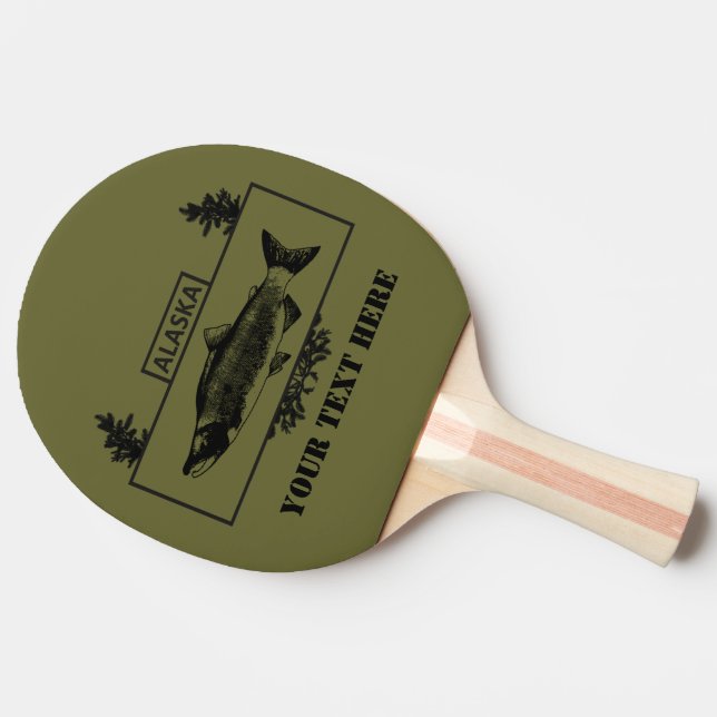 Subdued Alaska Combat Fisherman Badge Ping-Pong Paddle (Side)