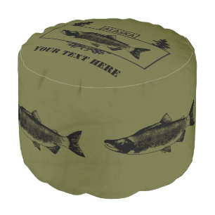 Subdued Alaska Combat Fisherman Badge Pouf