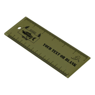 Subdued Alaska Combat Fisherman Badge Ruler