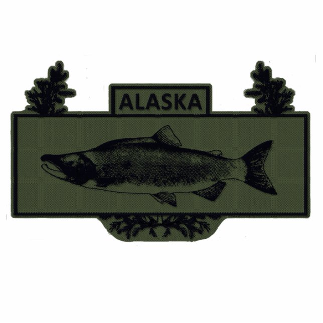 Subdued Alaska Combat Fisherman Badge Statuette (Front)