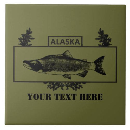 Subdued Alaska Combat Fisherman Badge Tile