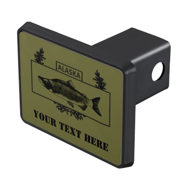 Subdued Alaska Combat Fisherman Badge Tow Hitch Cover (Top Right)