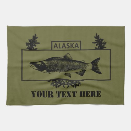 Subdued Alaska Combat Fisherman Badge Towel