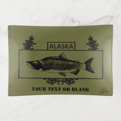 Subdued Alaska Combat Fisherman Badge Trinket Tray