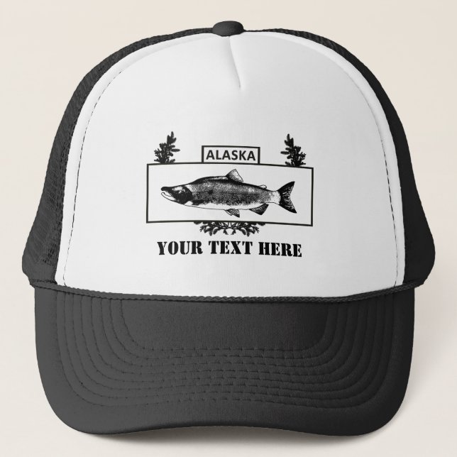 Subdued Alaska Combat Fisherman Badge Trucker Hat (Front)