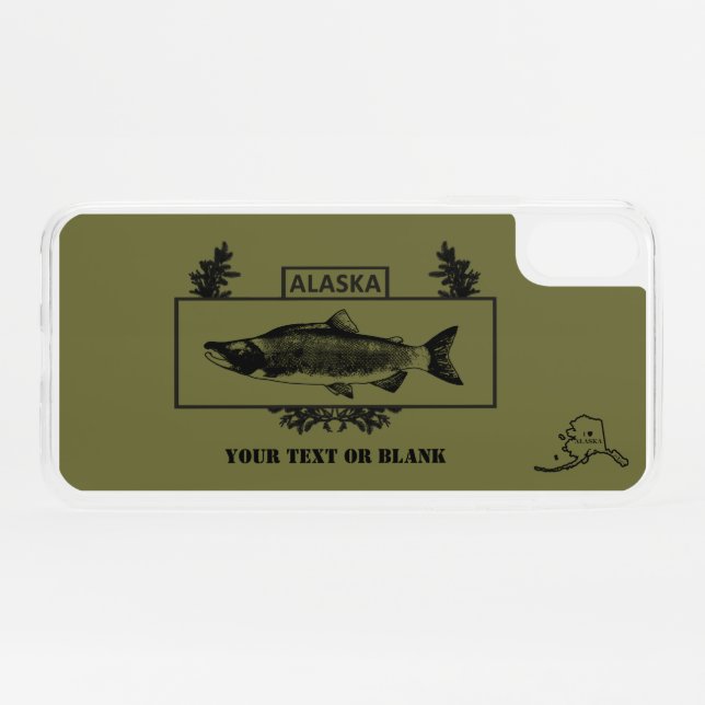 Subdued Alaska Combat Fisherman Badge Uncommon iPhone Case (Back (Horizontal))