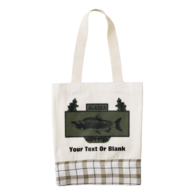 Subdued Alaska Combat Fisherman Badge Zazzle HEART Tote Bag (Front)