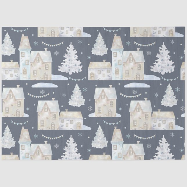 Subdued Christmas Patterns Design 22 Tissue Paper (Front)