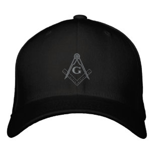 Subdued Embroidered Square and Compass Ballcap Baseball Hat
