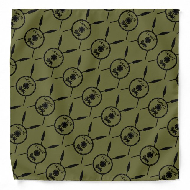 Subdued Maccabee Shield And Spears Bandana (Front)