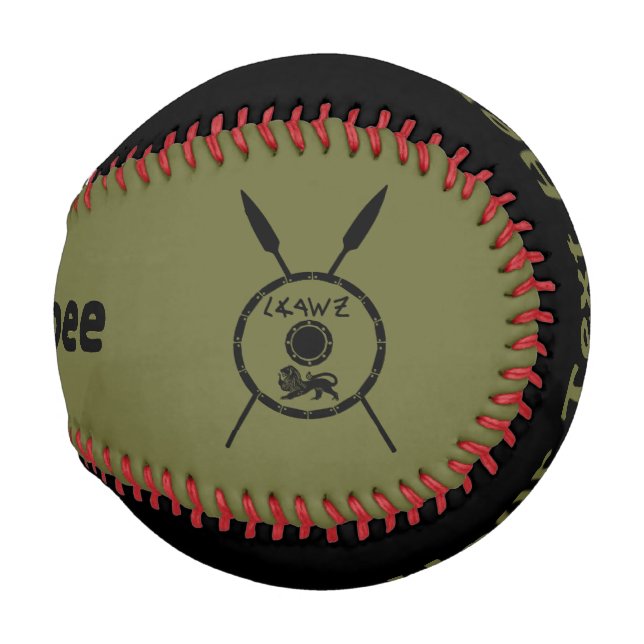 Subdued Maccabee Shield And Spears Baseball (Front Right)