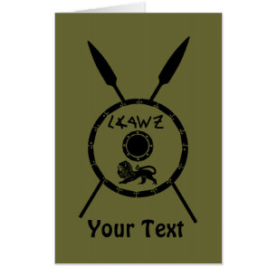 Subdued Maccabee Shield And Spears Card