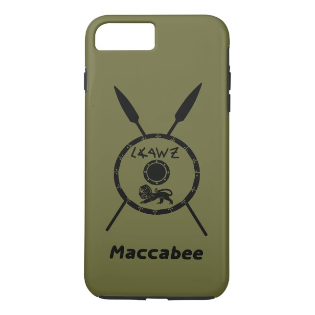Subdued Maccabee Shield And Spears Case-Mate iPhone Case (Back)