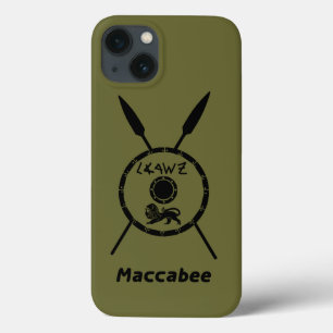 Subdued Maccabee Shield And Spears iPhone 13 Case