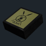 Subdued Maccabee Shield And Spears Gift Box<br><div class="desc">A black military "subdued" style depiction of a Maccabee's shield and two spears. The shield is adorned by a lion and text reading "Yisrael" (Israel) in the Paleo-Hebrew alphabet. Hebrew text reading "Maccabee" also appears. The Maccabees were Jewish rebels who freed Judea from the yoke of the Seleucid Empire. Chanukkah...</div>