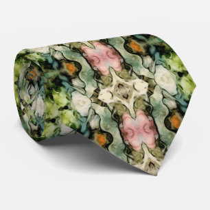 Subdued Multicoloured Pattern Neck Tie