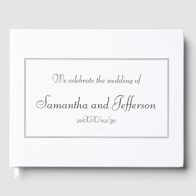 Subdued & Respectable Marriage Guestbook (Front)