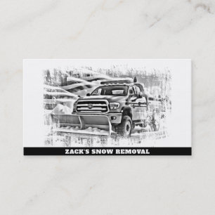 *~* Subdued Snow Removal Plow PatrioticTruck AP74 Business Card