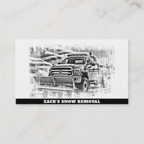  Subdued Snow Removal  Plow PatrioticTruck AP74 Business Card