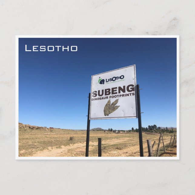 subeng dinosaur footprints postcard (Front)