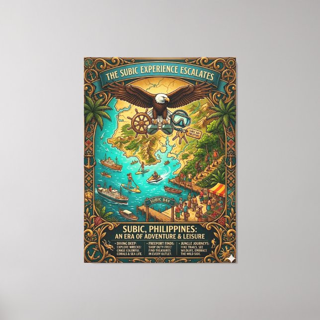 SUBIC, PHILIPPINES: AN ERA OF ADVENTURE & LEISURE CANVAS PRINT (Front)