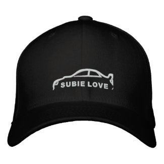 Subie Love White Silhouette Cap