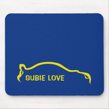 Subie Love - World Rally Blue And Yellow Mouse Pad by AV_Designs at Zazzle