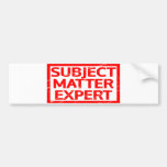 Subject Matter Expert Stamp Bumper Sticker