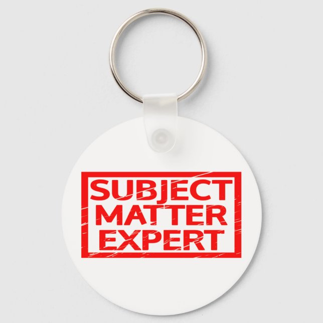Subject Matter Expert Stamp Keychain (Front)