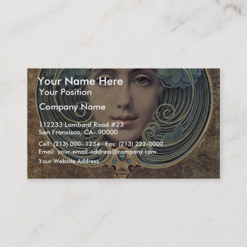 Subjects On A Golden Background By Hawkins Louis W Business Cards