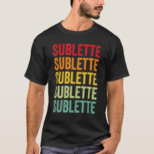 Sublette County Wyoming Rainbow Text Design T-Shirt