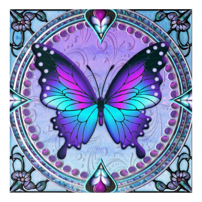 Sublimation Butterfly with Background Acrylic Print (Front)