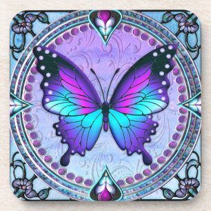 Sublimation Butterfly with Background Beverage Coaster