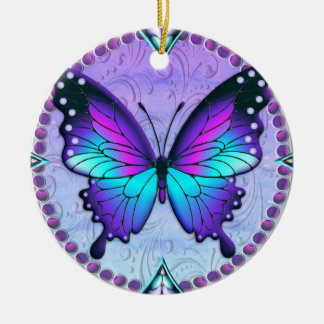 Sublimation Butterfly with Background Ceramic Ornament