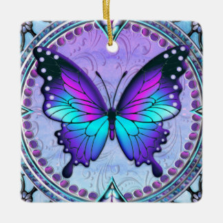 Sublimation Butterfly with Background Ceramic Ornament