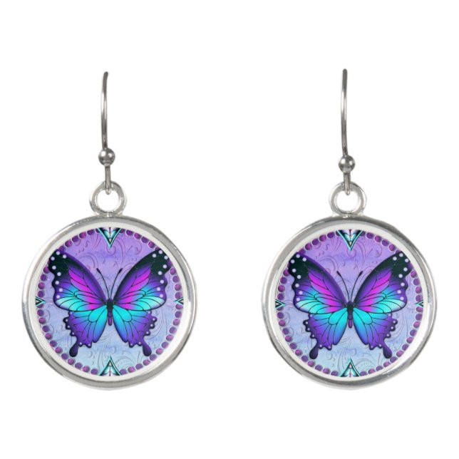 Sublimation Butterfly with Background Earrings (Front)