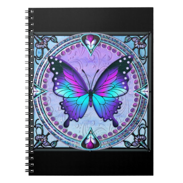 Sublimation Butterfly with Background Notebook (Front)