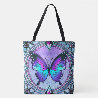 Sublimation Butterfly with Background Tote Bag