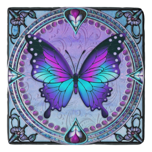 Sublimation Butterfly with Background Trivet (Front)