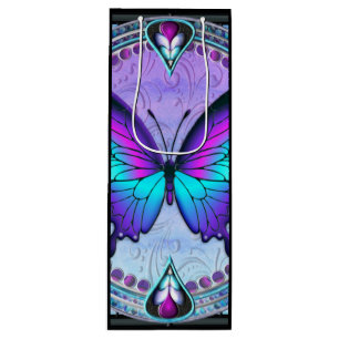Sublimation Butterfly with Background Wine Gift Bag