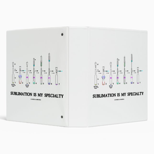 Sublimation Is My Specialty Chemistry Attitude 3 Ring Binder (Background)