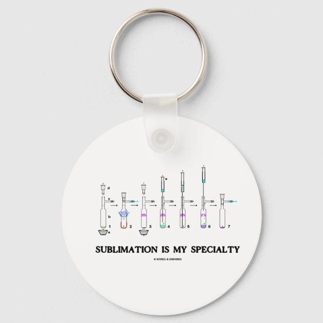 Sublimation Is My Specialty (Chemistry Attitude) Keychain (Front)