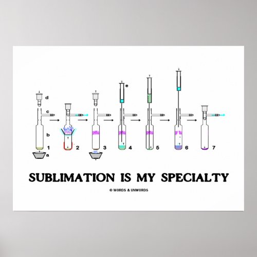 Sublimation Is My Specialty Chemistry Attitude Poster