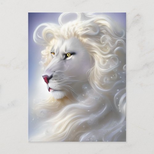 Sublimation White Lion Postcard