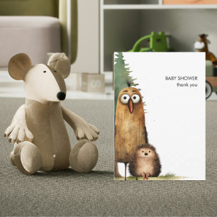 Sublimation Woodland Animals Baby Shower Thank You Card