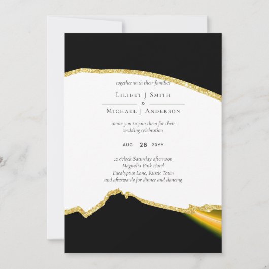 Sublime Black White Gold Wedding (Front)