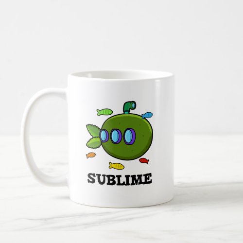 Sublime Funny Submarine Fruit Lime Pun  Coffee Mug